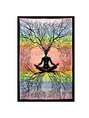 The ThreadHeads Rooted Chakra Meditation Tapestry 89" x 83"